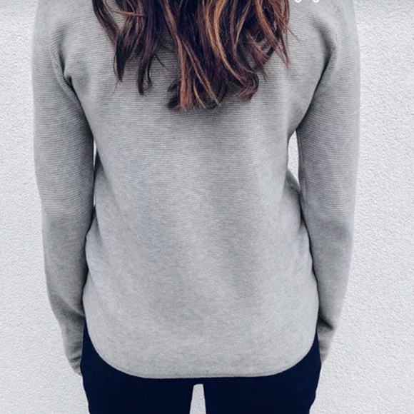 Autumn Fashion Knitted Top Laceneck Button Blouse - Picture 2 of 2